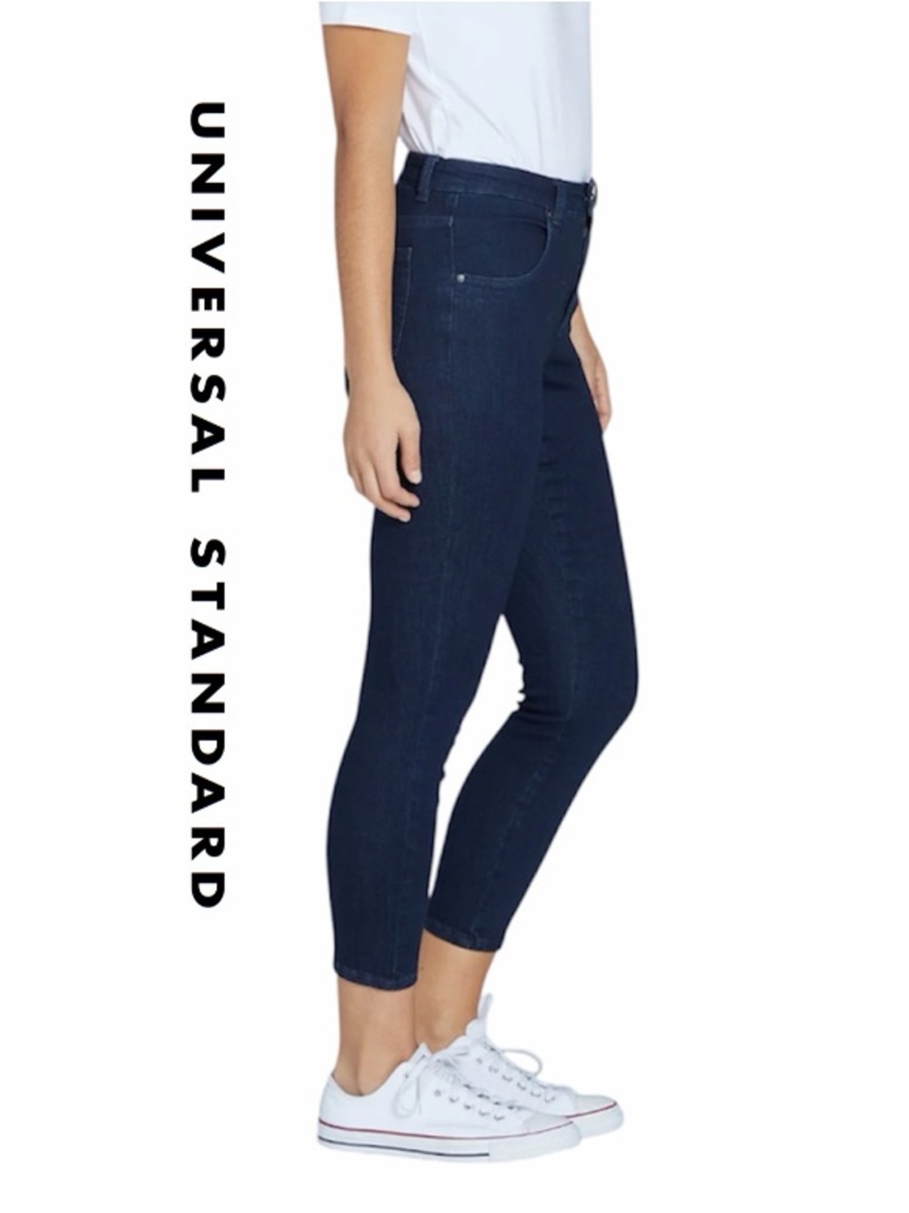 Universal Standard Seine High Rise Skinny Jeans 27” Dark Indigo Ankle Jeans 0
